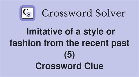 stylistically imitative crossword.